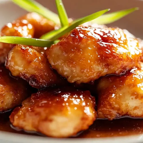 Crispy honey butter chicken with glossy glaze