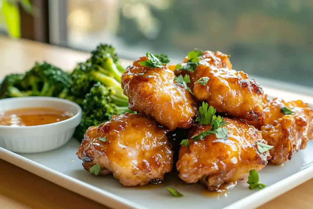 Honey Butter Chicken Recipe In A Modern Kitchen Setting
