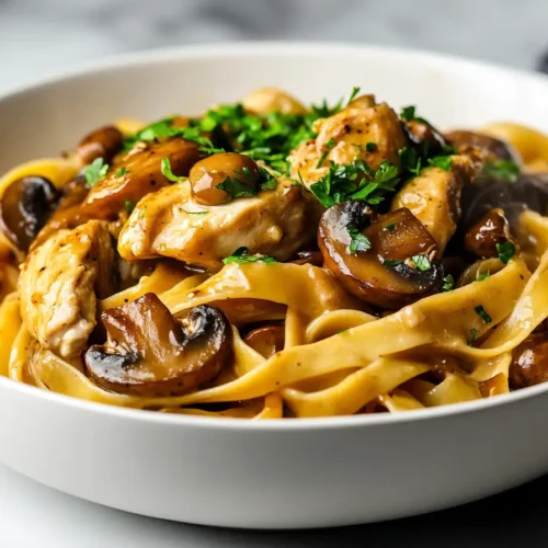 Restaurant-style Chicken Marsala Fettuccine recipe