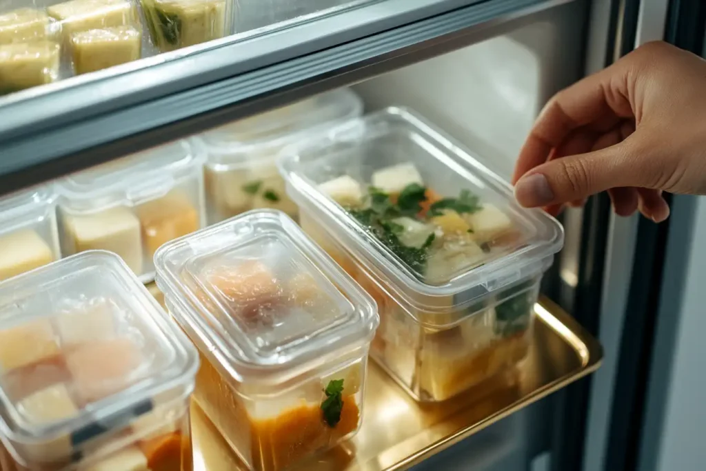 Storing Marry Me Chicken Soup in fridge