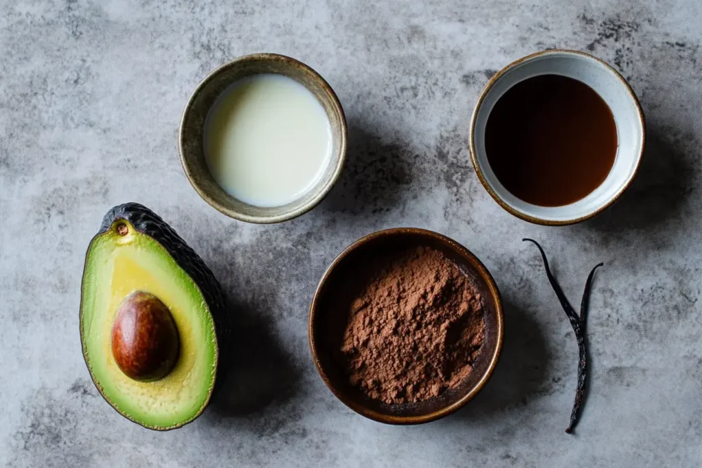 Avocado, Cocoa, And Natural Sweeteners For A Healthy Chocolate Mousse.