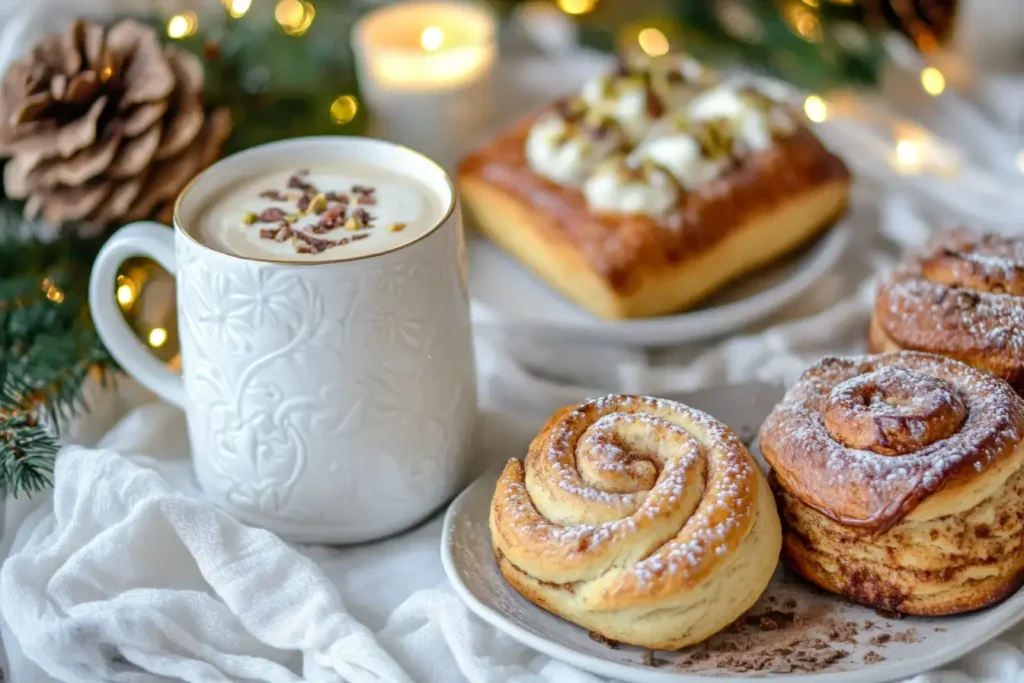 Babka Cookies Paired With Biscotti, Hot Chocolate, And Mascarpone