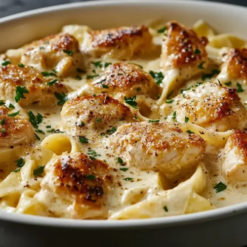 Creamy Garlic Parmesan Chicken Pasta Dish..