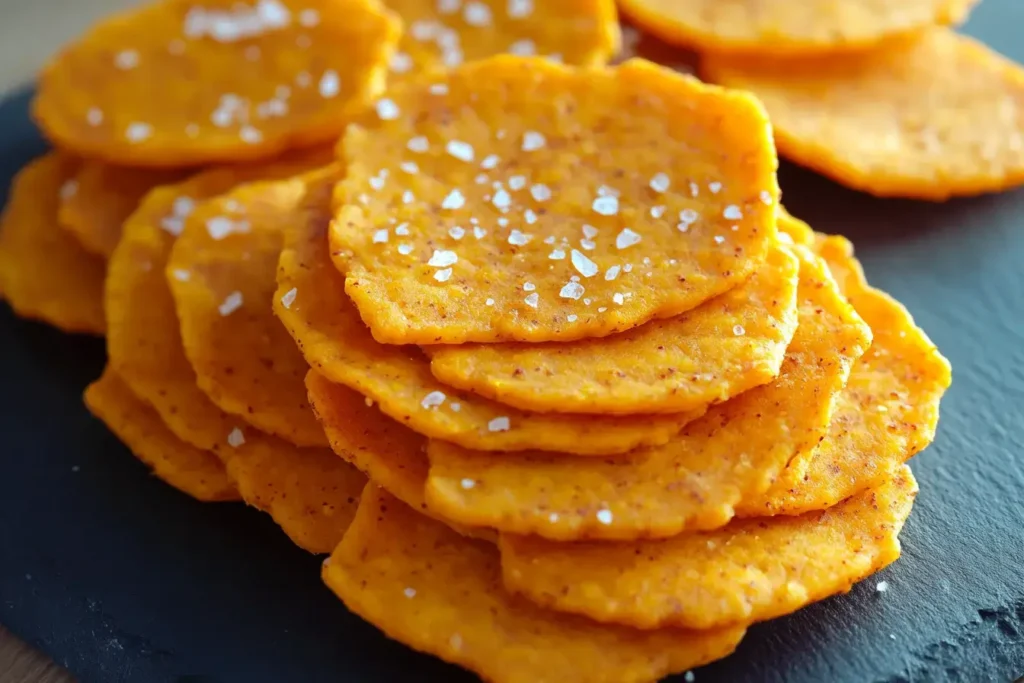 Crispy Baked Sweet Potato Crackers With Spices