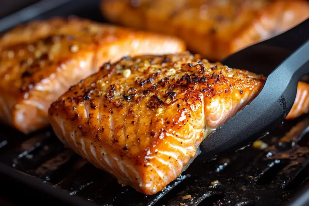 Expert Technique For Flipping Salmon On Hot Grill