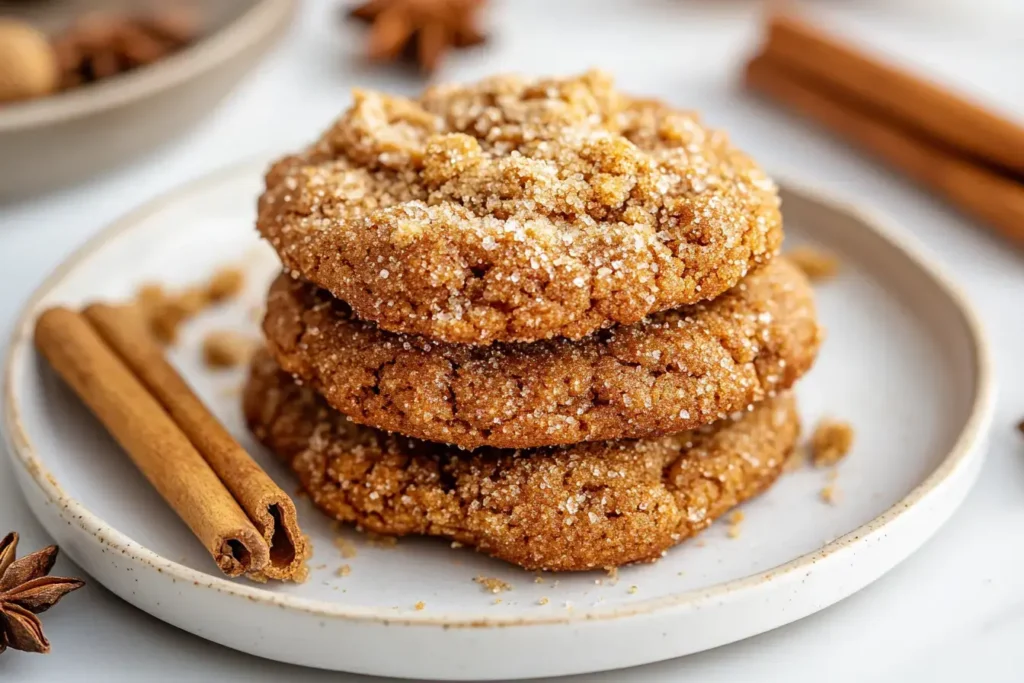 Freshly Baked Gingerbread Coffee Cake Cookies Topped With Golden Streusel