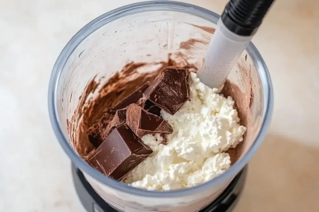 Making Cottage Cheese Chocolate Mousse