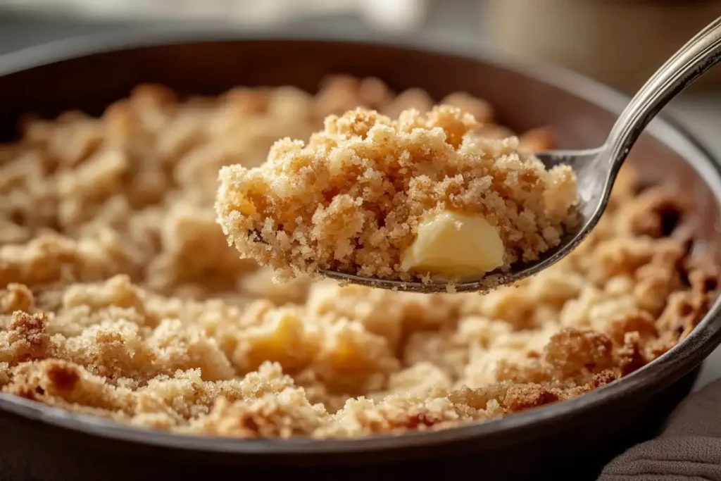 Making Streusel And Filling Gingerbread Coffee Cake Cookies Dough Balls.