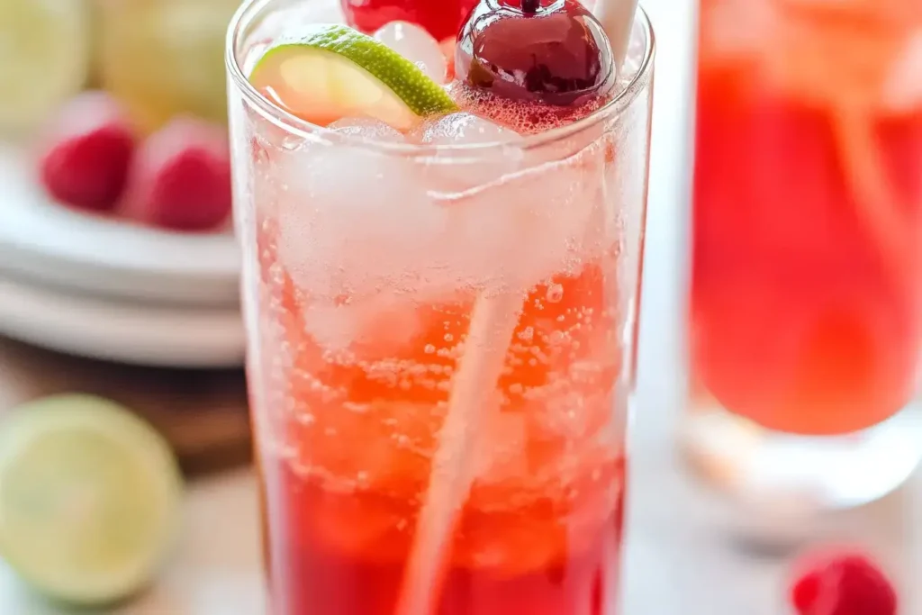 Refreshing Shirley Temple Soda Close Up