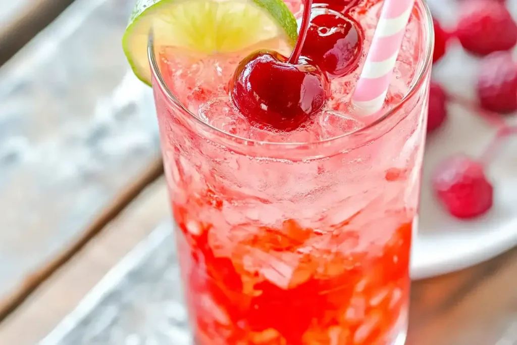 Shirley Temple Soda With Fresh Garnishes