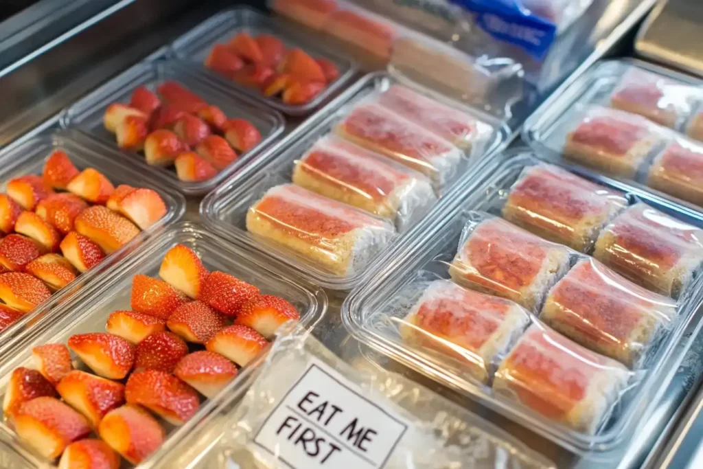 Storing And Freezing Strawberry Shortcake Rolls Properly.