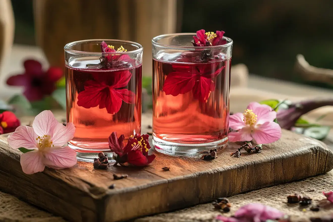 3-Minute Three Spirit Elixir 1 Three Spirit Herbal Elixir With Hibiscus And Schisandra In Two Glasses