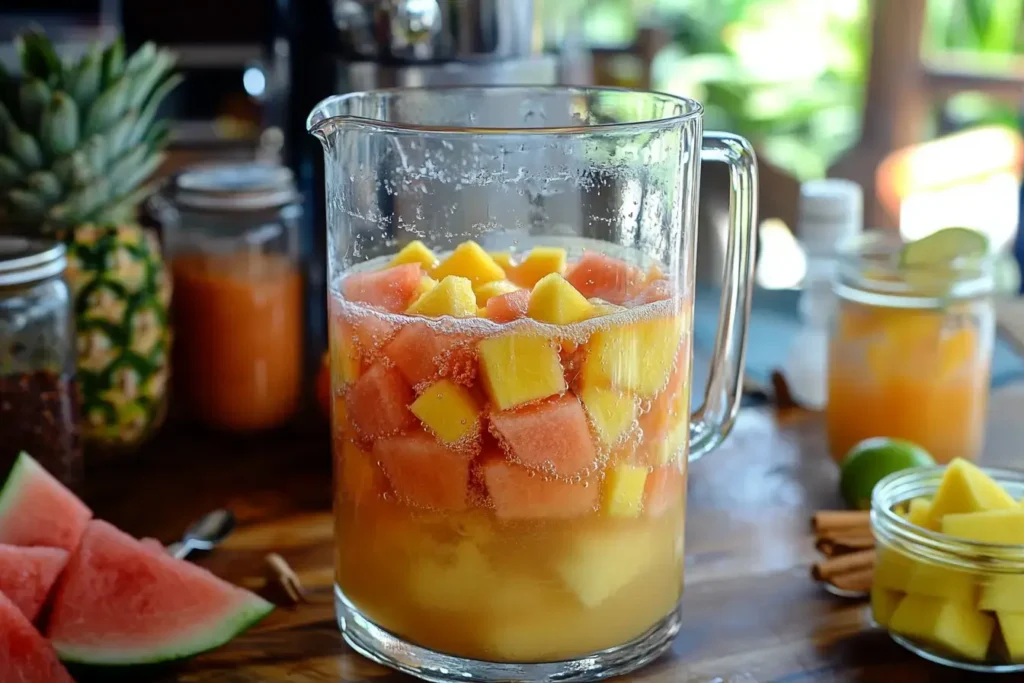 Traditional Mexican Aguas Frescas Preparation Process