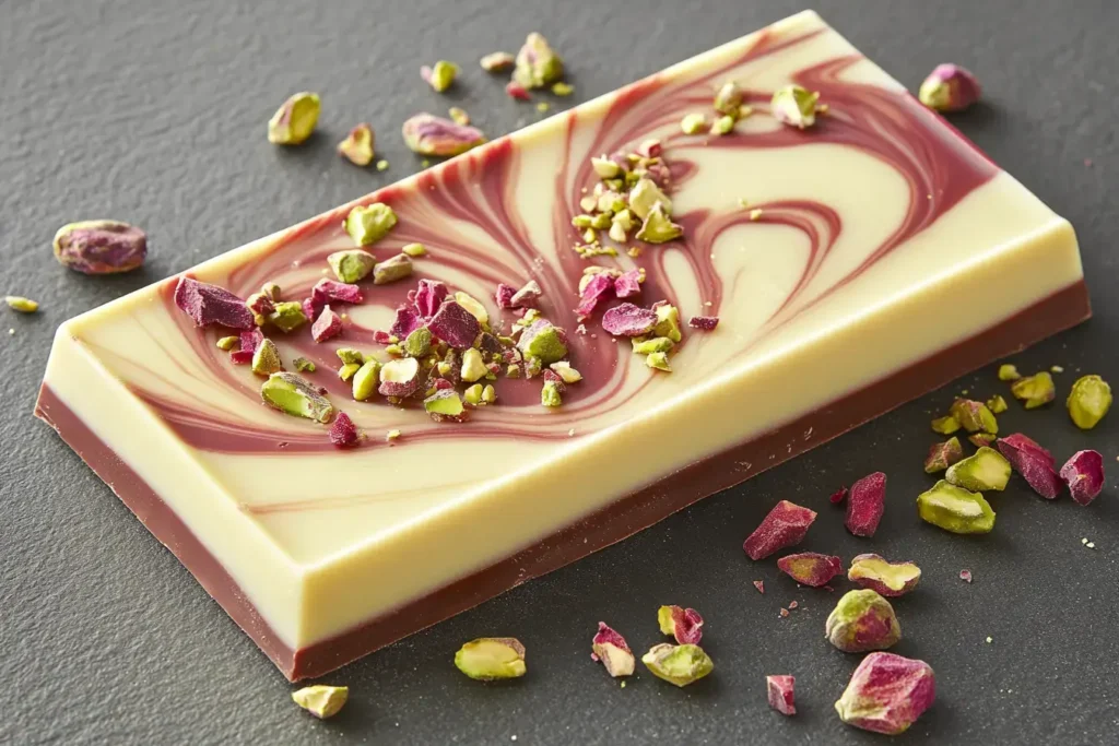 Artistic Marbled Chocolate Bar Variation