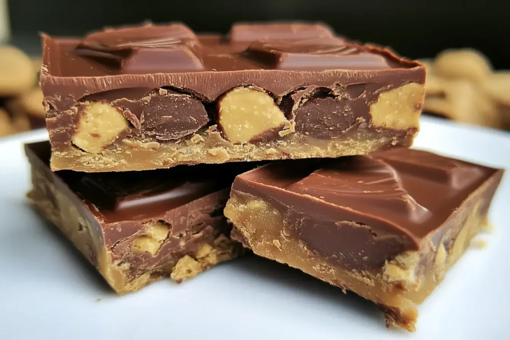 Stuffed Chocolate Bar On A Plate Arranged Over Each Other