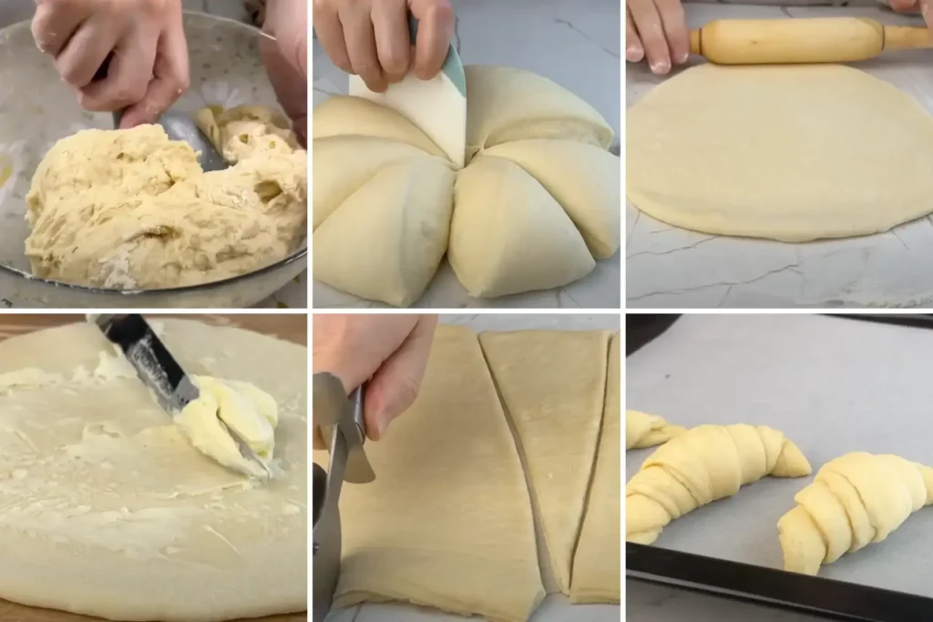 A Detailed Six Step Visual Guide To Preparing Laminated Dough. The Process Begins With Layering A Butter Block Over Rolled Out Dough, Followed By Precise Folds To Create Flaky Pastry Layers