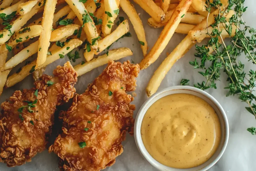 Chicken Tenders And Fries Meal With Dip