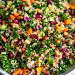 Costco Kale Quinoa Salad With Colorful Vegetables, Cranberries, And Sunflower Seeds
